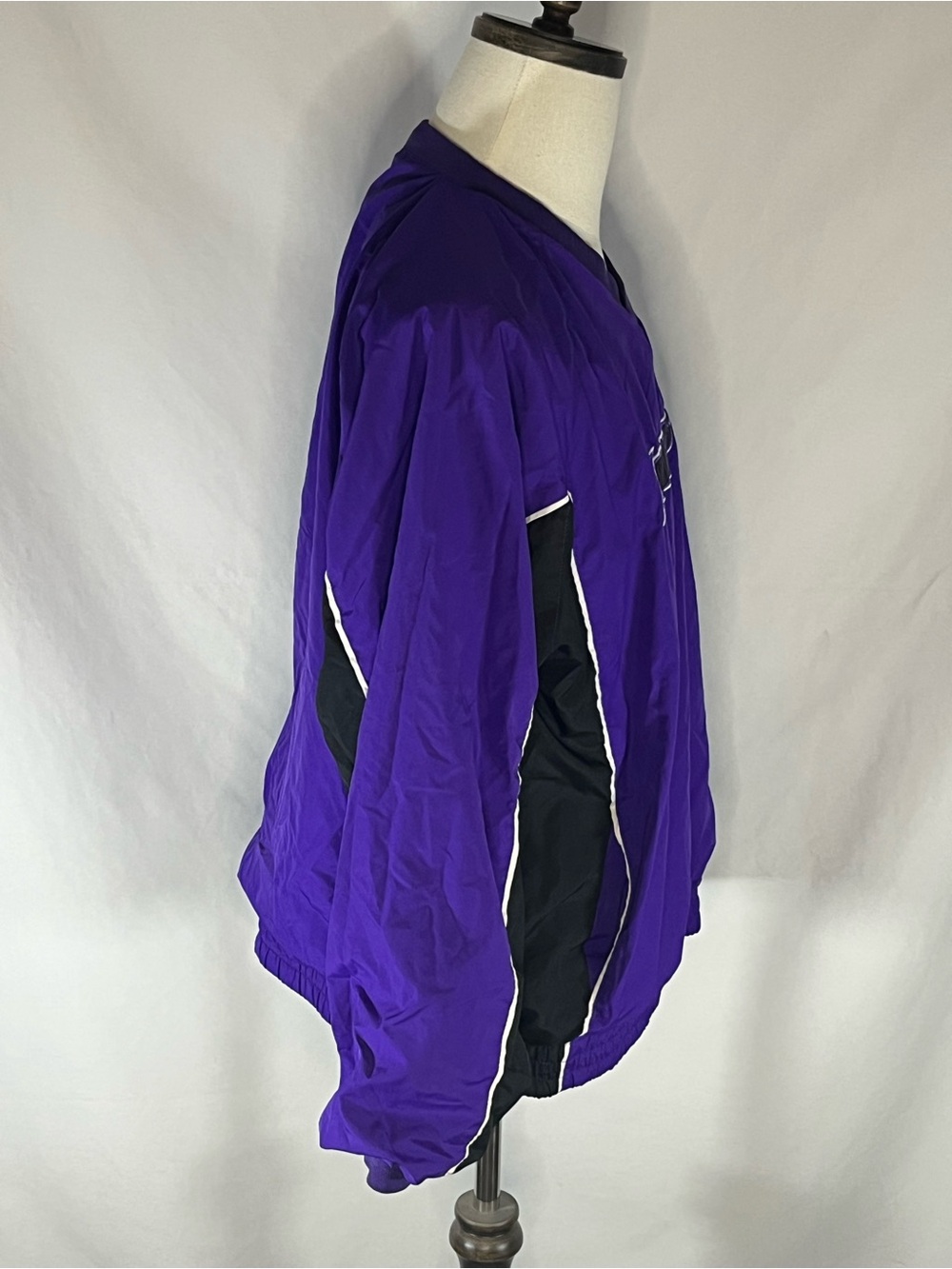 Starter Kansas State Wildcats Mens Vintage Windbreaker Pullover w/Side Zip M - Picture 9 of 11